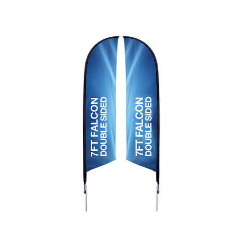 7' Falcon Flag Kit – Double-Sided with Ground Spike