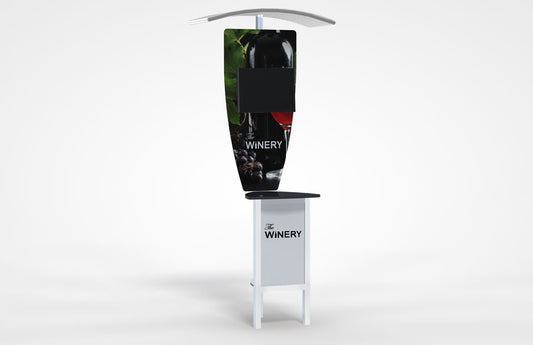 Alumalite Zero Kiosk Display With Canopy