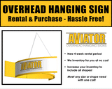AVIATOR™ Pinwheel Hanging Sign 10'W x 48"H