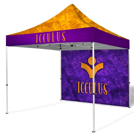 10ft Dye-Sublimation Tent Package with One Full Wall