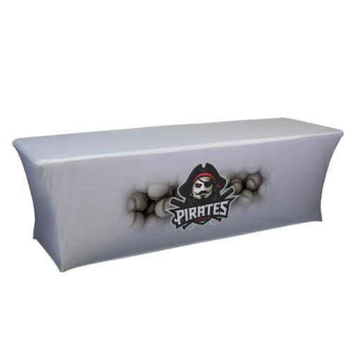 8' Stretch-Fit Curve Table Throw (Full-Color Dye Sublimation, Front Only)