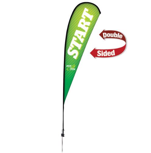 15' Premium Teardrop Sail Sign Kit – Double-Sided with Ground Spike