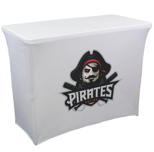 4' Stretch-Fit Demo Table Throw (Full-Color Dye Sublimation, Front Only)