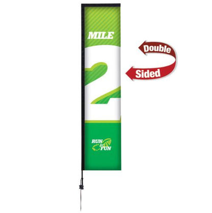 14.5' Premium Rectangle Sail Sign Kit – Double-Sided with Ground Spike