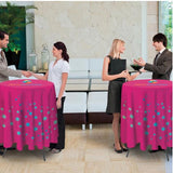 Bar-Height Round Table Throw with 33.25" Overhang