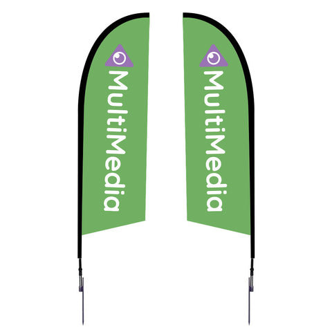 8' Falcon Flag Kit – Double-Sided with Ground Spike