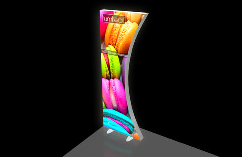 LumiWall Curved 3' x 8' LED Backlit Display