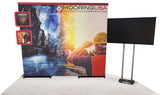 LinkZilla Seamless Retractable Graphic System With Monitor Stand