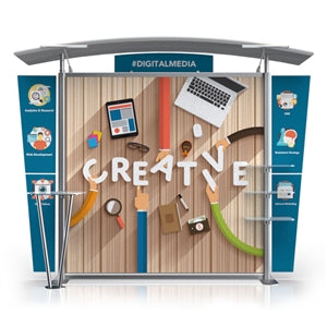 10ft Timberline™ Modular Display w/ Arch Top & Fabric Sides