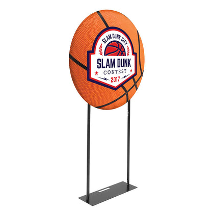Budget 3' Circle Double-Sided Fabric Display