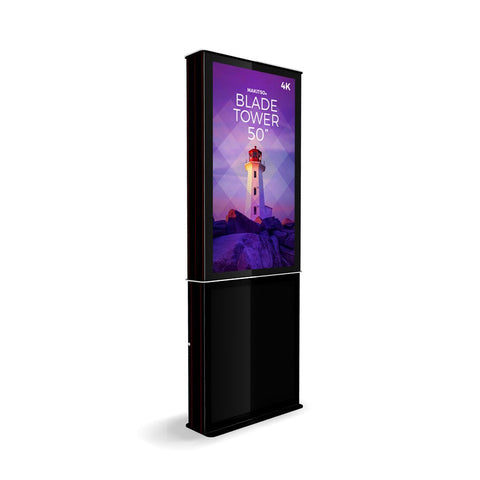 Blade Double-Sided Tower 50" Pro 4K UHD Digital Signage Kiosk