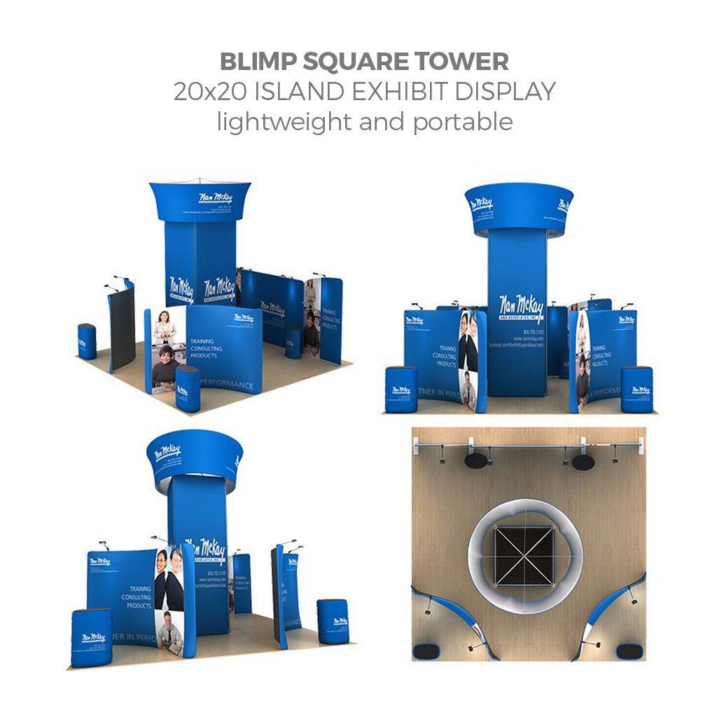 WaveLine® Blimp Square Tower with Tapered Circle Sign
